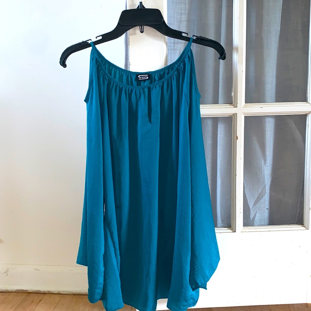 Medium Teal Silk Blouse